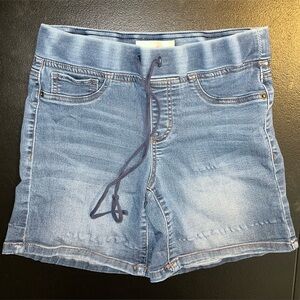 Wishful Park Women’s Denim Blue Jean Distressed Shorts! Size Small.
